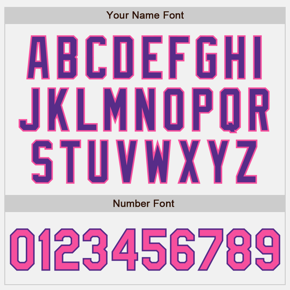Custom White Purple Pinstripe Pink Authentic Baseball Jersey baseball jersey product view 5
