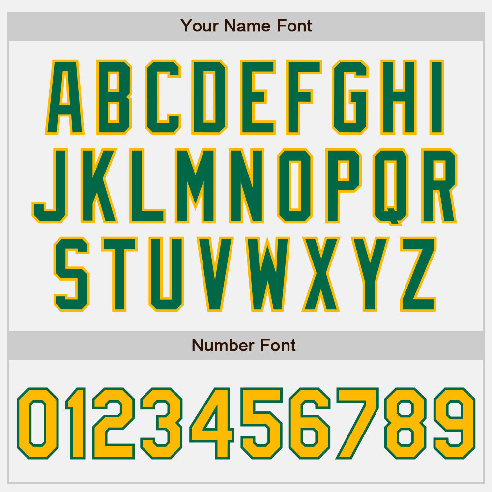 Custom White Kelly Green Pinstripe Gold Authentic Baseball Jersey baseball jersey product view 5