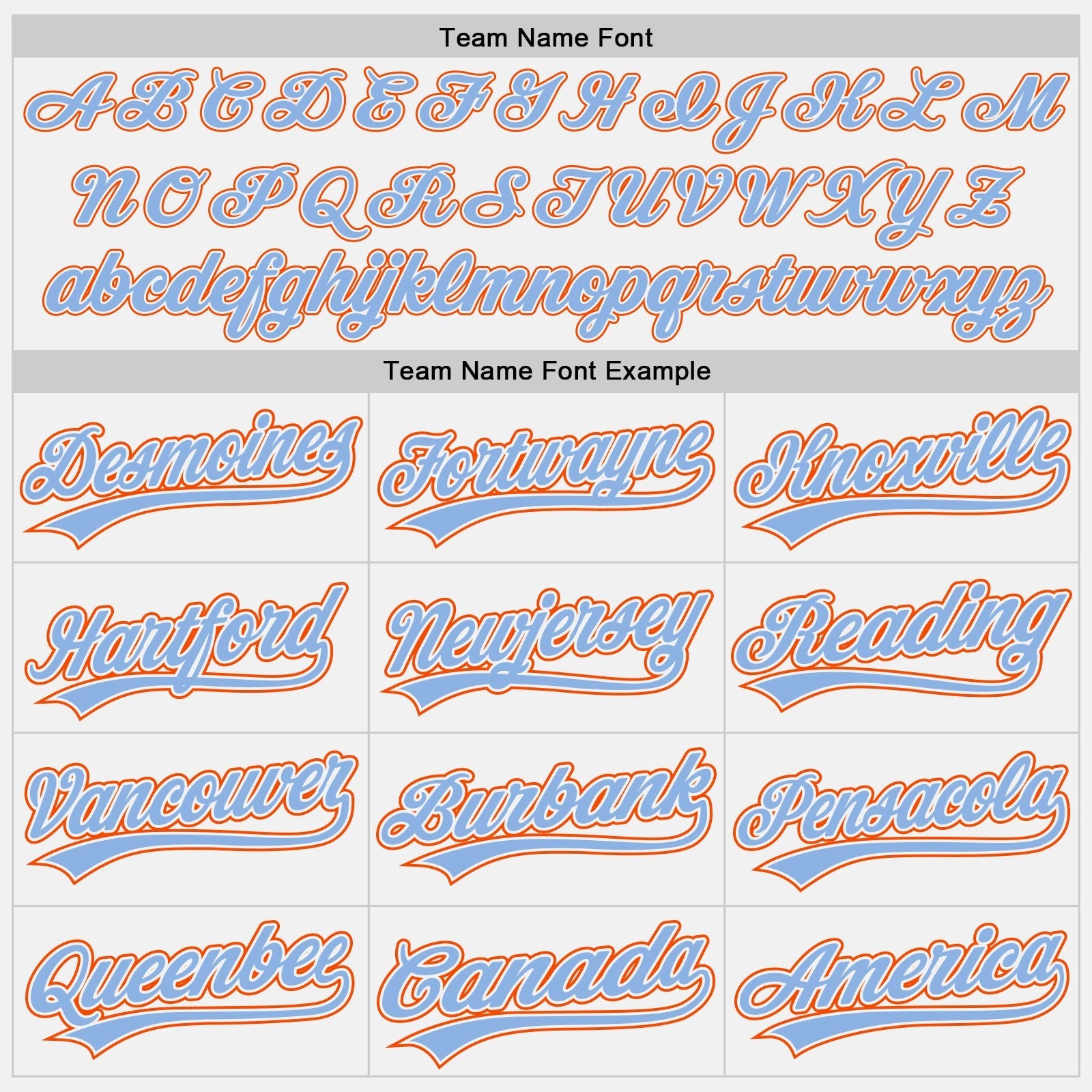 Custom White Light Blue Pinstripe Light Blue-Orange Authentic Baseball Jersey baseball jersey product view 4