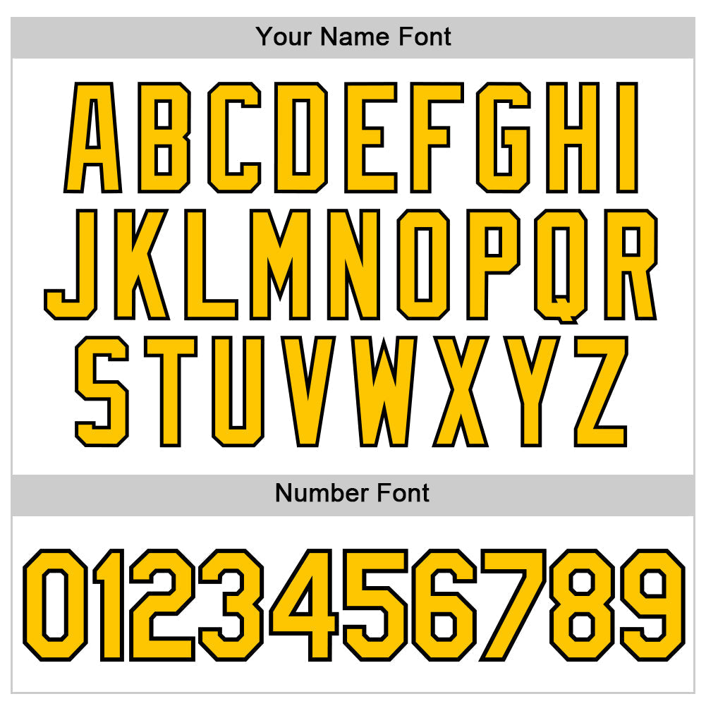 Custom White Yellow-Black Authentic Baseball Jersey baseball jersey product view 5