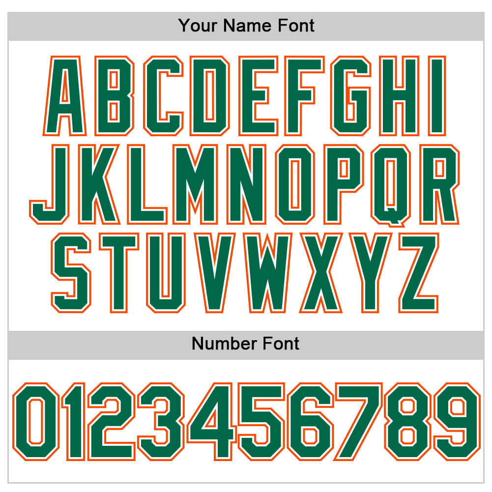 Custom White Kelly Green Pinstripe Orange Authentic Sleeveless Baseball Jersey baseball jersey product view 4