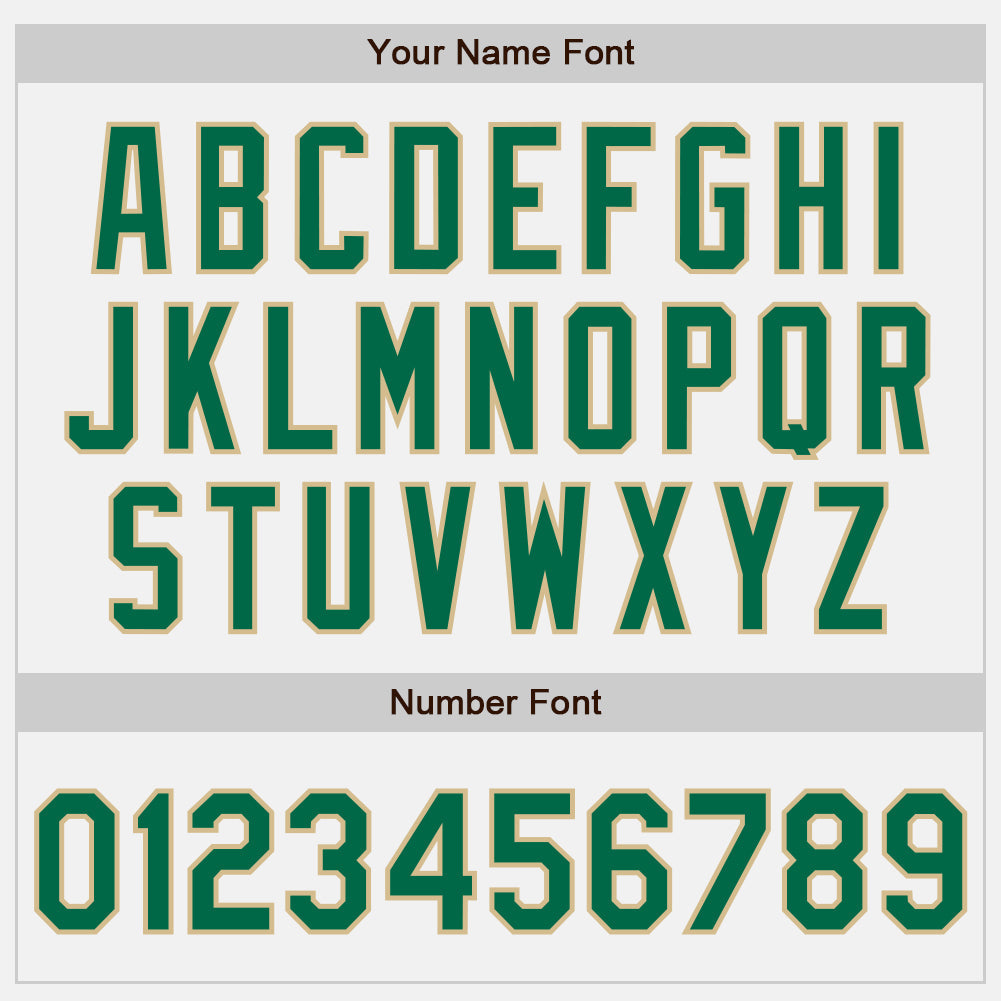 Custom White Kelly Green-Vegas Gold Authentic Baseball Jersey baseball jersey product view 5