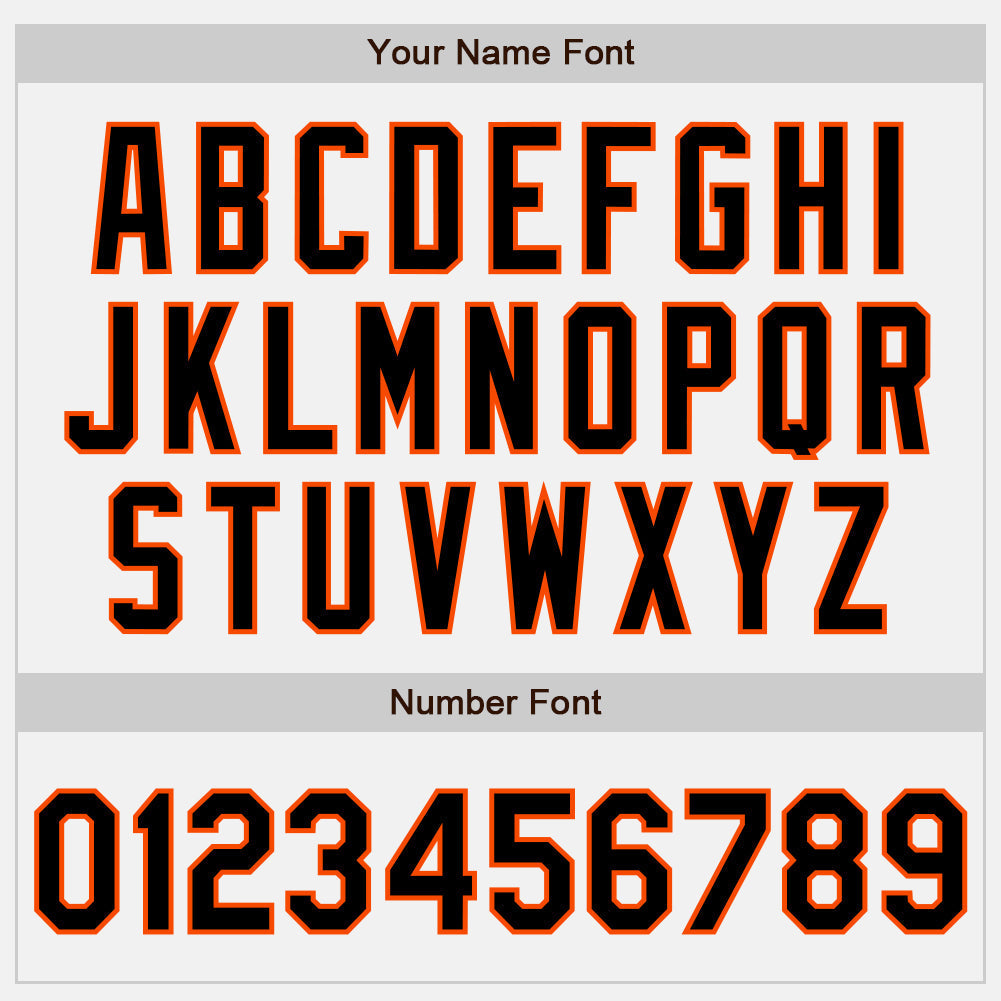 Custom White (Black Orange Pinstripe) Orange-Black Authentic Baseball Jersey baseball jersey product view 5