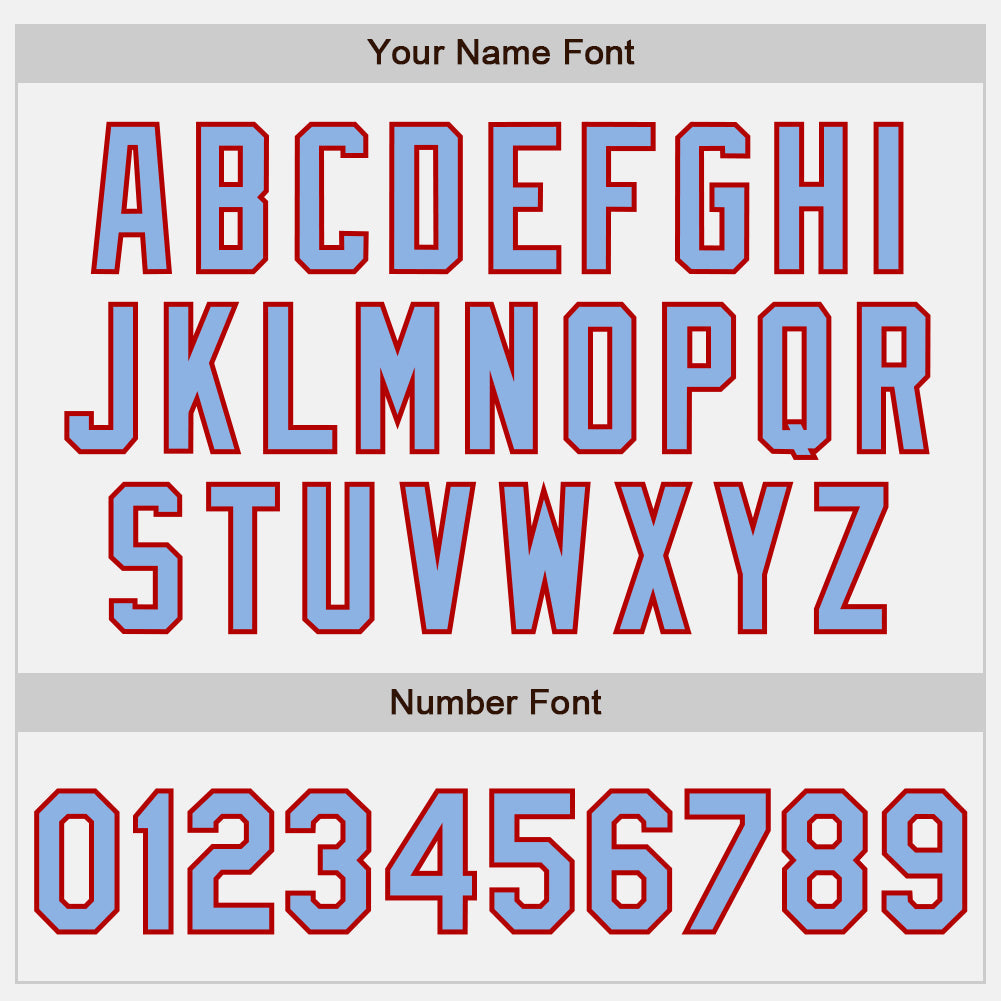 Custom White (Red Light Blue Pinstripe) Light Blue-Red Authentic Baseball Jersey baseball jersey product view 5