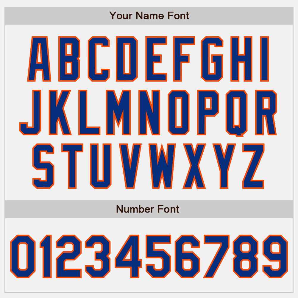 Custom White (Royal Orange Pinstripe) Orange-Royal Authentic Baseball Jersey baseball jersey product view 5