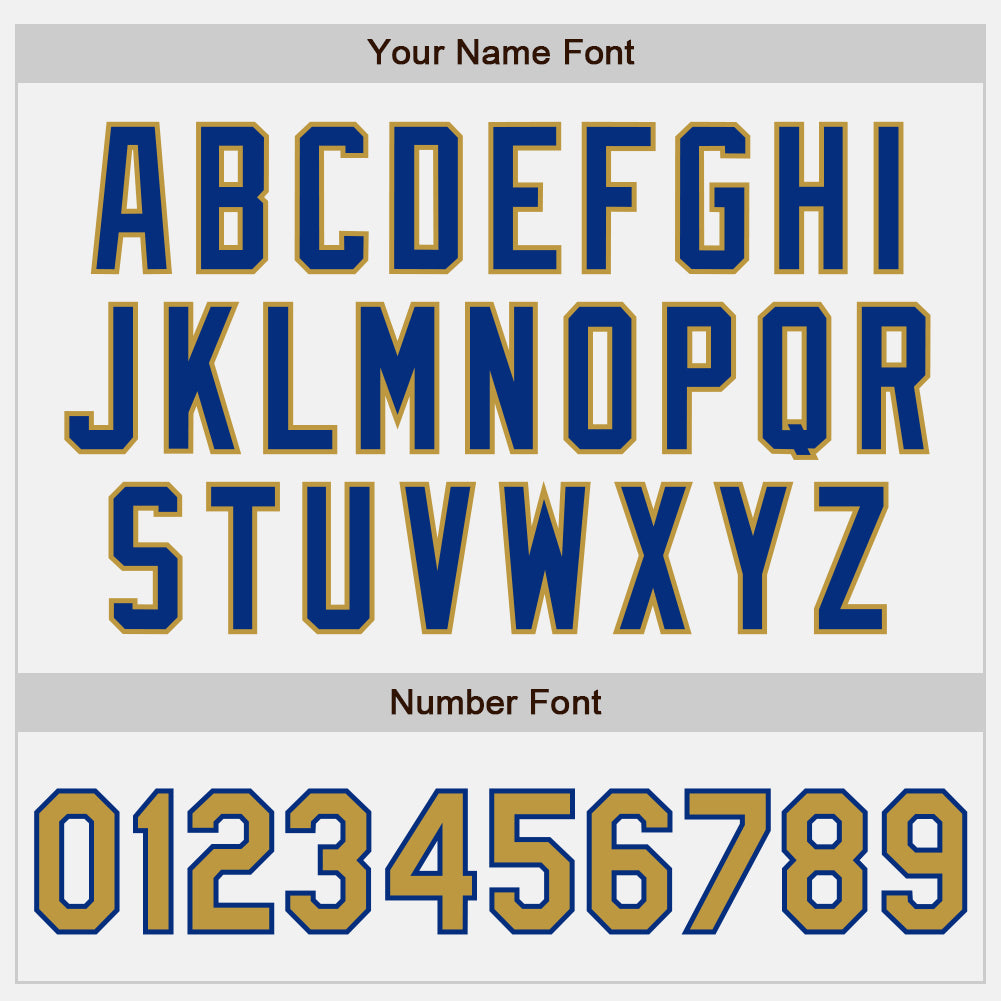 Custom White (Royal Old Gold Pinstripe) Old Gold-Royal Authentic Baseball Jersey baseball jersey product view 5