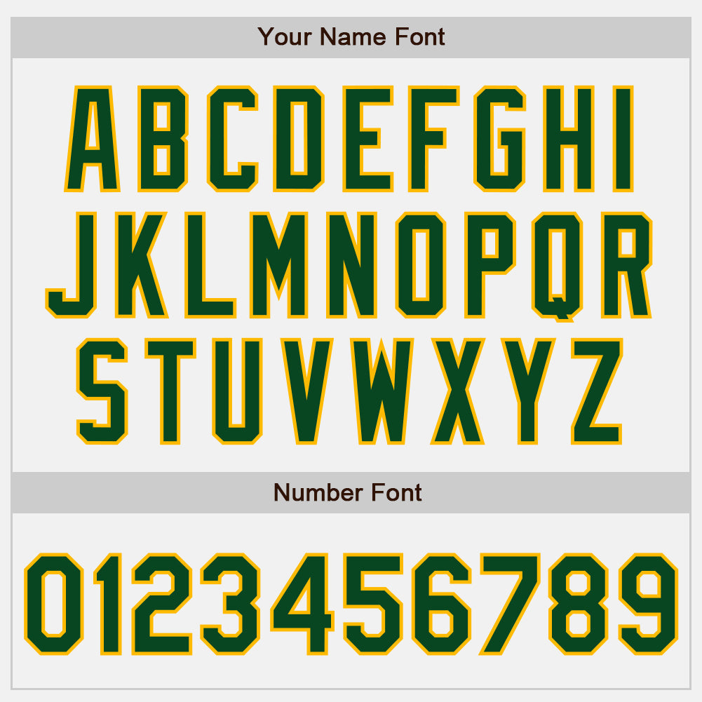 Custom White (Green Gold Pinstripe) Green-Gold Authentic Baseball Jersey baseball jersey product view 5