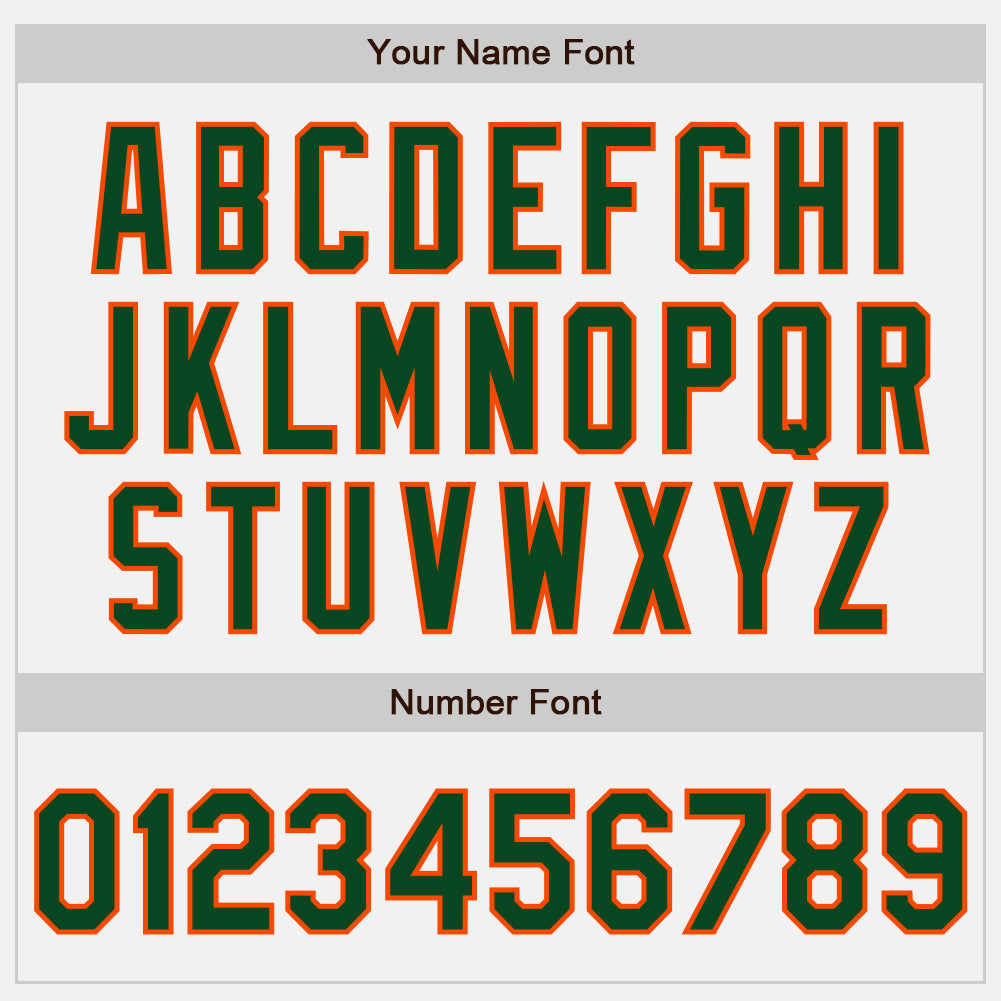 Custom White (Green Orange Pinstripe) Green-Orange Authentic Baseball Jersey baseball jersey product view 5