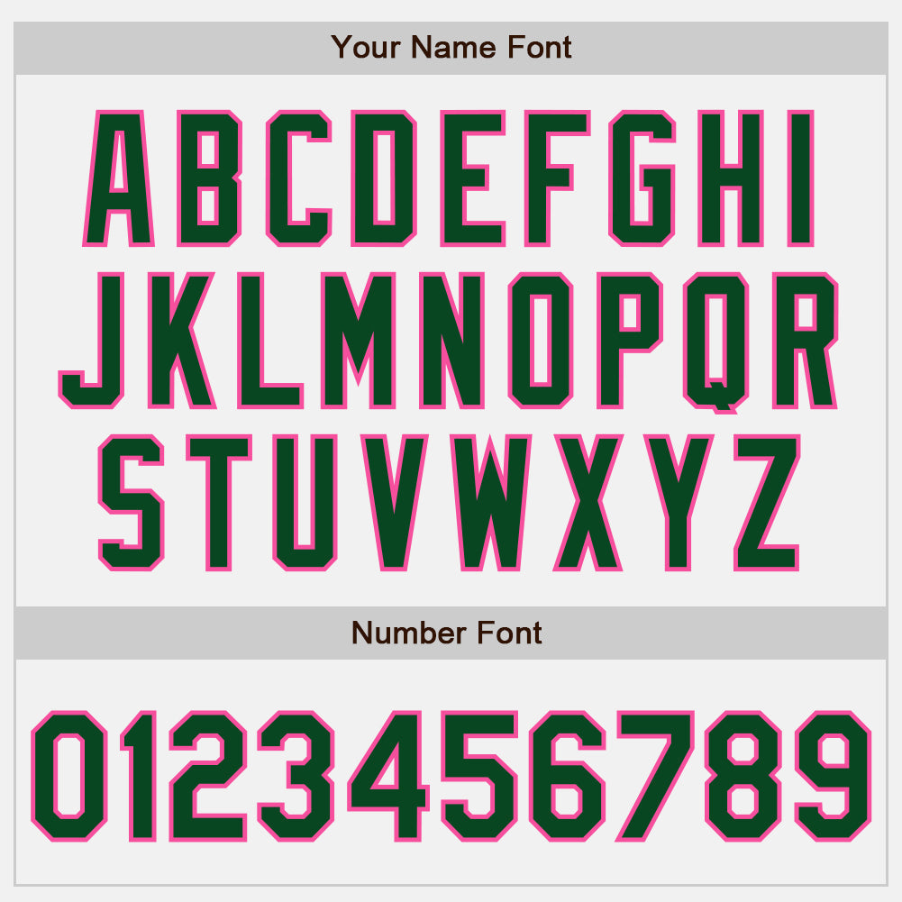 Custom White (Green Pink Pinstripe) Green-Pink Authentic Baseball Jersey baseball jersey product view 5