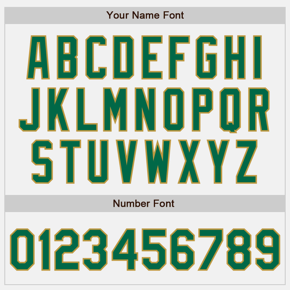 Custom White (Kelly Green Old Gold Pinstripe) Kelly Green-Old Gold Authentic Baseball Jersey baseball jersey product view 5