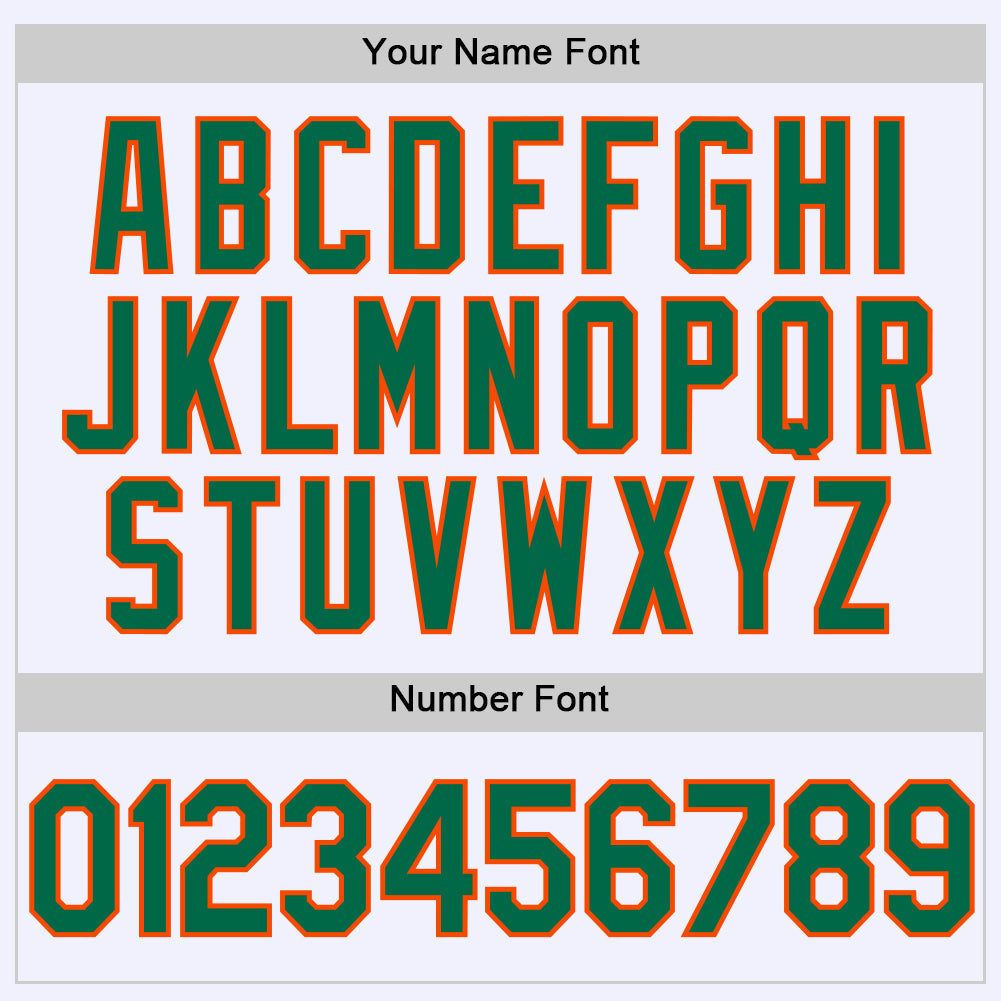 Custom White Kelly Green-Orange Authentic Throwback Baseball Jersey baseball jersey product view 5