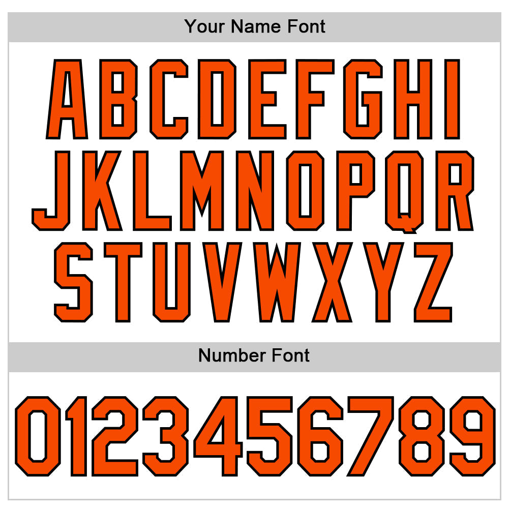 Custom White Orange-Black Authentic Throwback Baseball Jersey baseball jersey product view 5