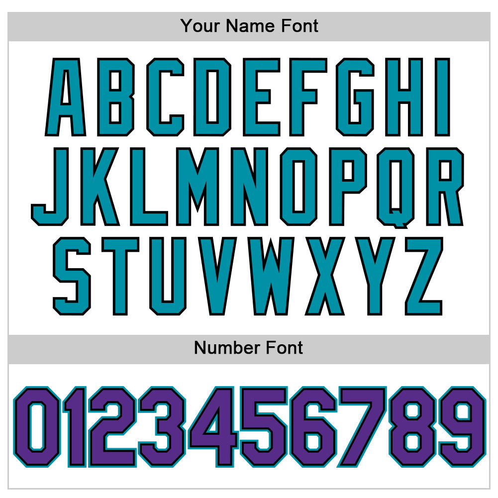 Custom White Purple Black-Teal Authentic Throwback Baseball Jersey baseball jersey product view 5