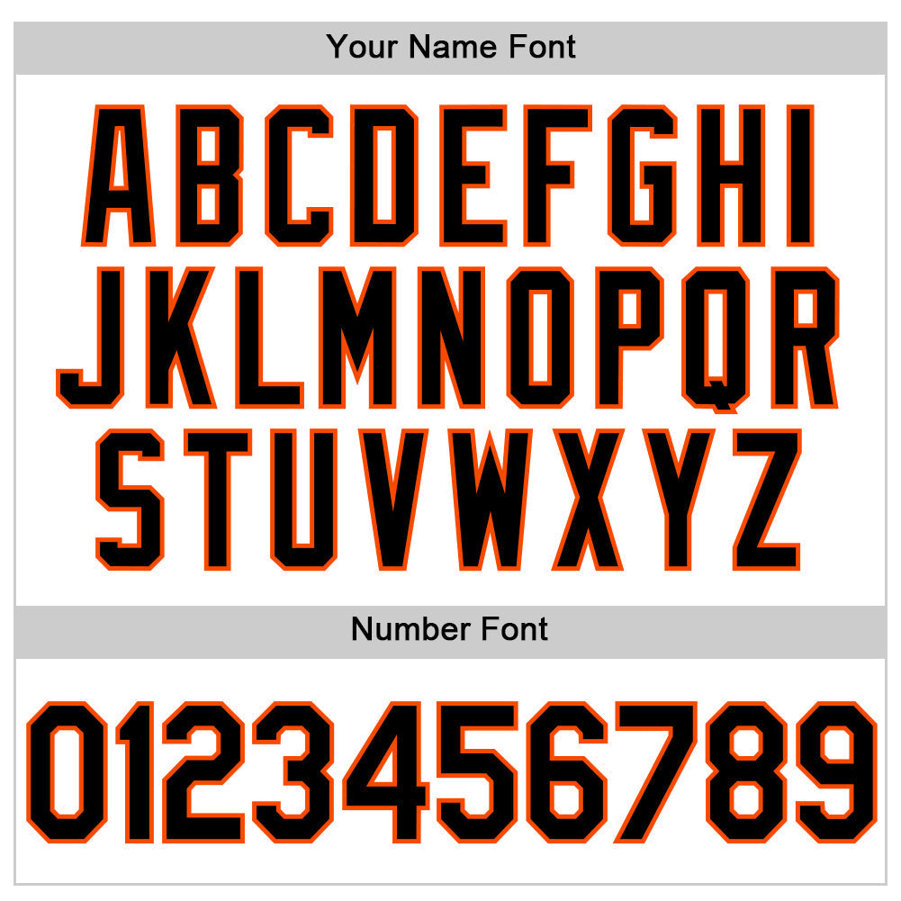 Custom White Black-Orange Authentic Throwback Baseball Jersey baseball jersey product view 5