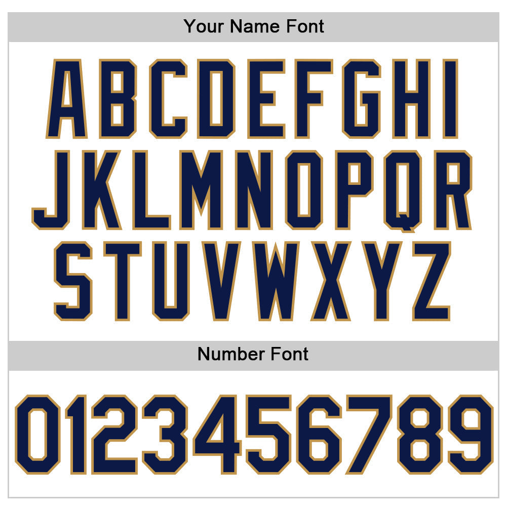 Custom White Navy-Old Gold Authentic Throwback Baseball Jersey baseball jersey product view 5