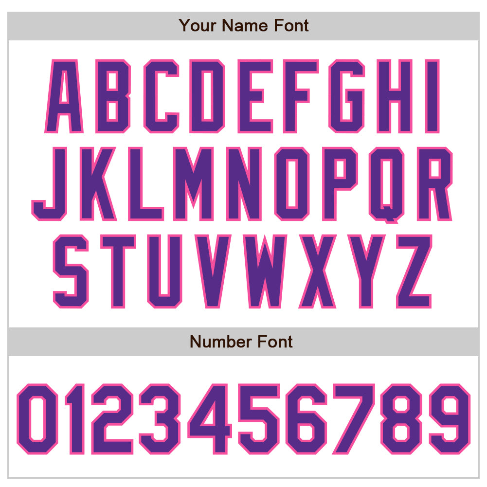 Custom White Purple-Pink Authentic Baseball Jersey baseball jersey product view 4