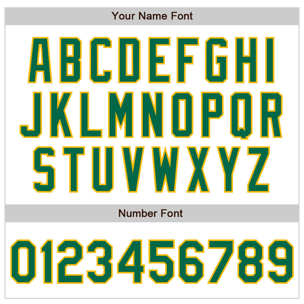 Custom White Kelly Green-Gold Authentic Baseball Jersey baseball jersey product view 4