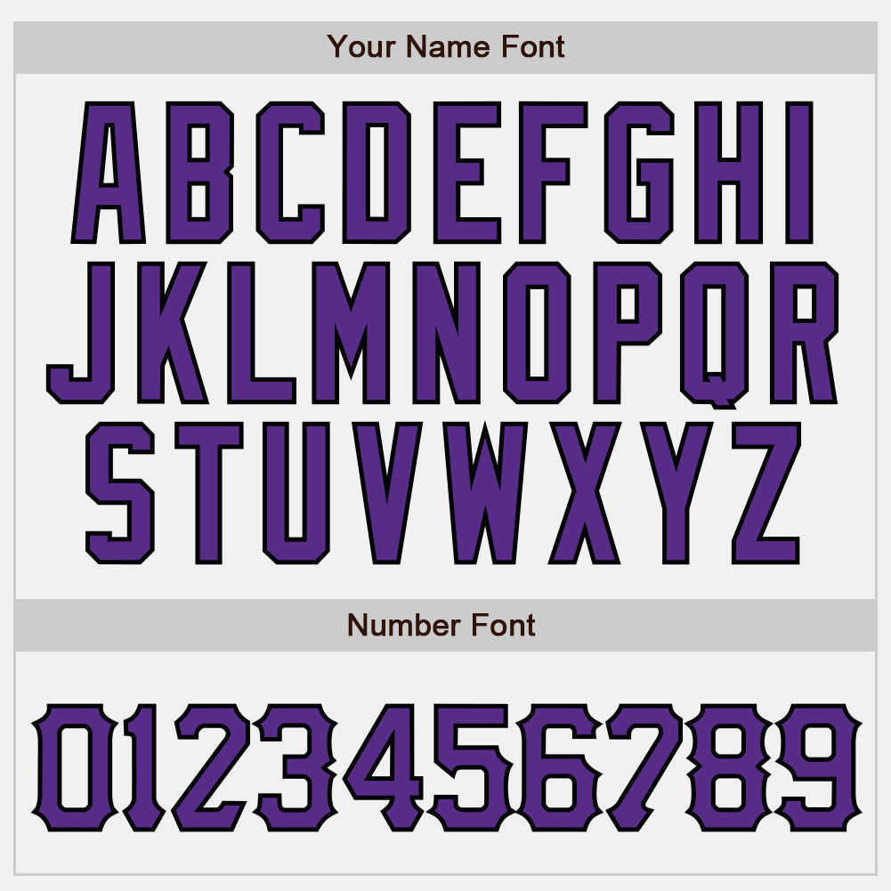 Custom White Purple-Black Authentic Baseball Jersey baseball jersey product view 5