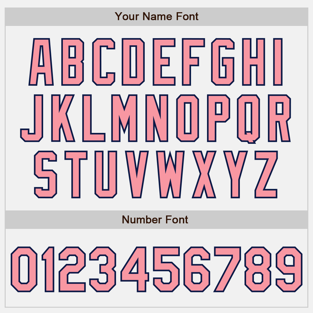 Custom White Medium Pink-Navy Authentic Baseball Jersey baseball jersey product view 5