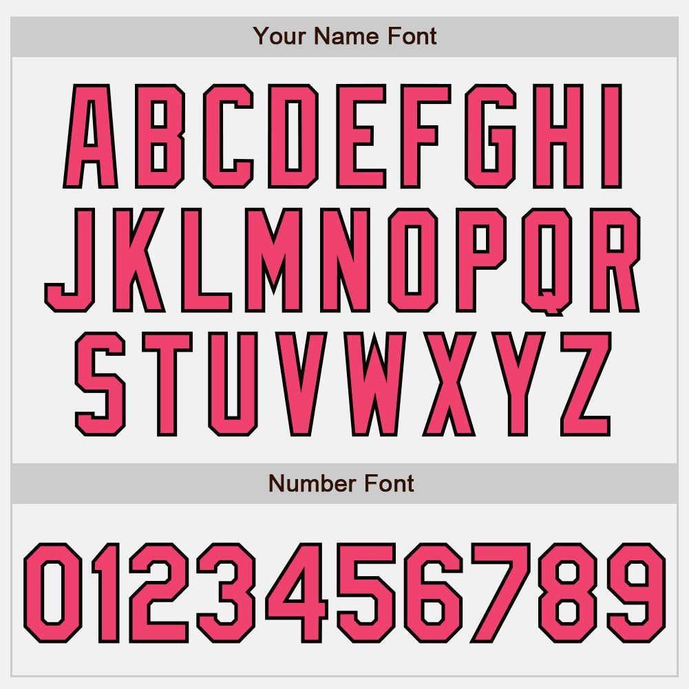 Custom White Neon Pink-Black Authentic Baseball Jersey baseball jersey product view 5