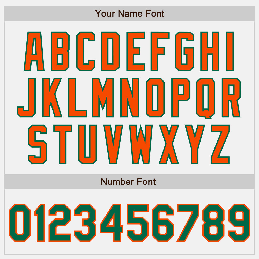 Custom White Kelly Green-Orange Authentic Baseball Jersey baseball jersey product view 5