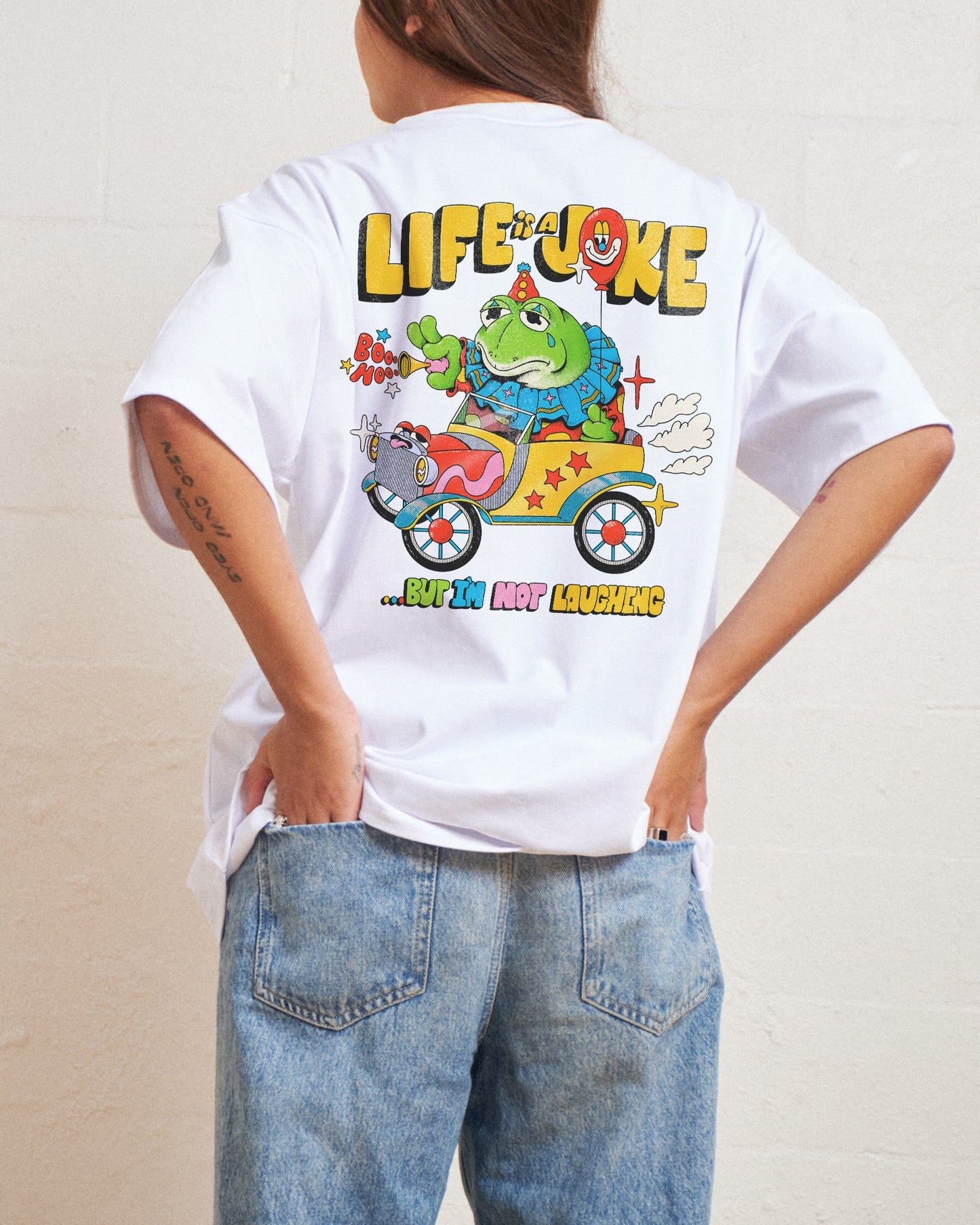 Life is a Joke Oversized Tee Unisex T-shirt, Sweatshirt, Hoodie, Long Sleeve Tee - T-Shirt, Sweatshirt, Hoodie