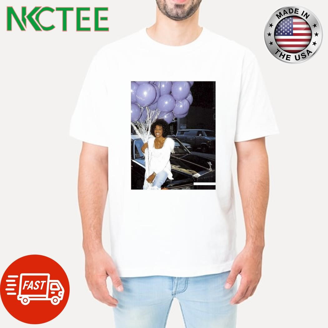 Whitney Houston – Whitney threw a 25th birthday party photo shirt Unisex T-shirt, Sweatshirt, Hoodie, Long Sleeve Tee - T-Shirt, Sweatshirt, Hoodie