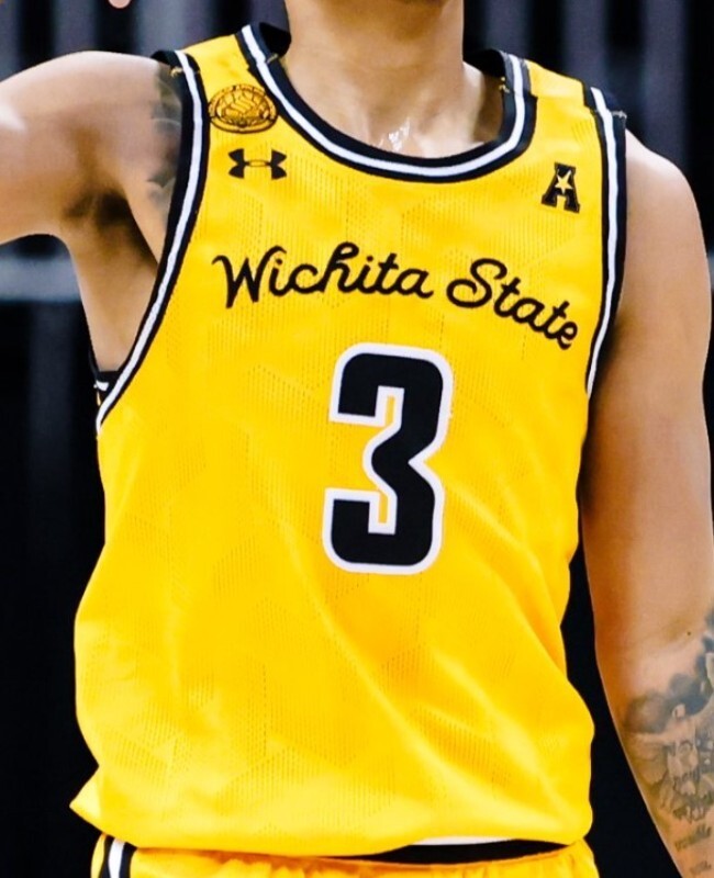 Wichita State Shockers 2022-23 Alternate College Football Jersey football jersey product view 1