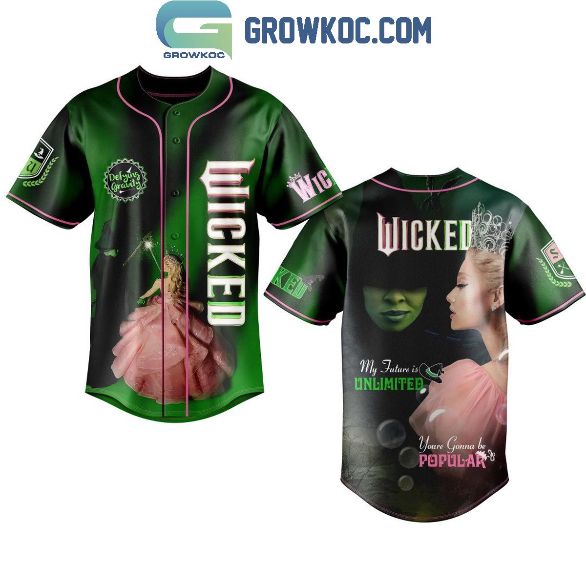 Wicked My Future Is Unlimited You’re Gonna Be Popular Personalized Baseball Jersey baseball jersey product view 1