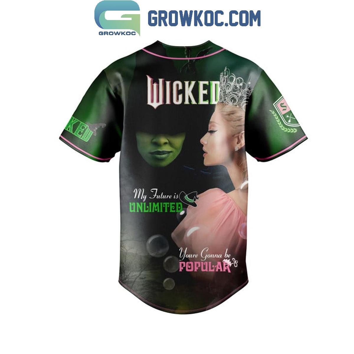 Wicked My Future Is Unlimited You’re Gonna Be Popular Personalized Baseball Jersey baseball jersey product view 3