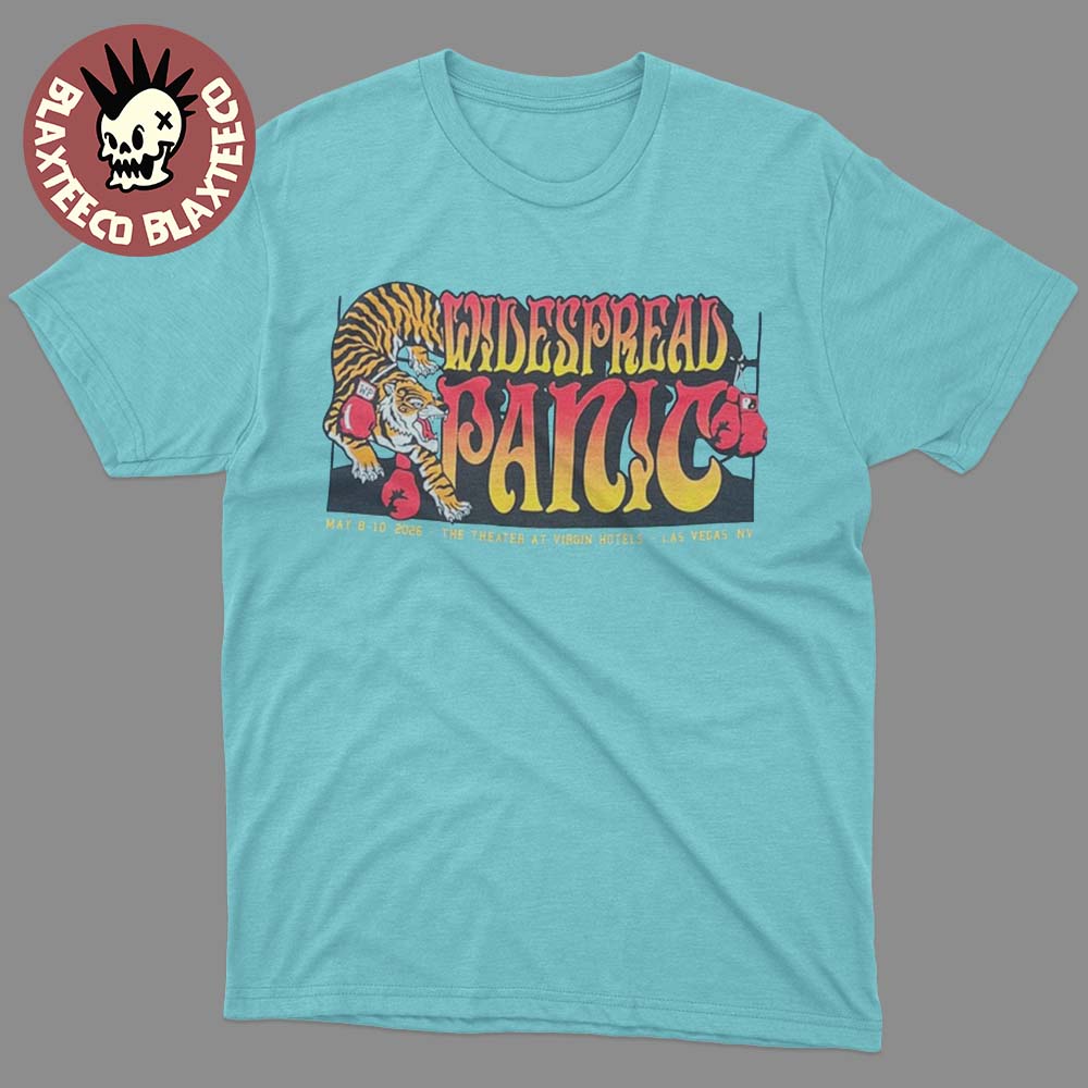 Widespread Panic Las Vegas NV 2026 Merch Tee On May 8 9 10 2026 The Tiger Logo T-Shirt Unisex T-shirt, Sweatshirt, Hoodie, Long Sleeve Tee - T-Shirt, Sweatshirt, Hoodie