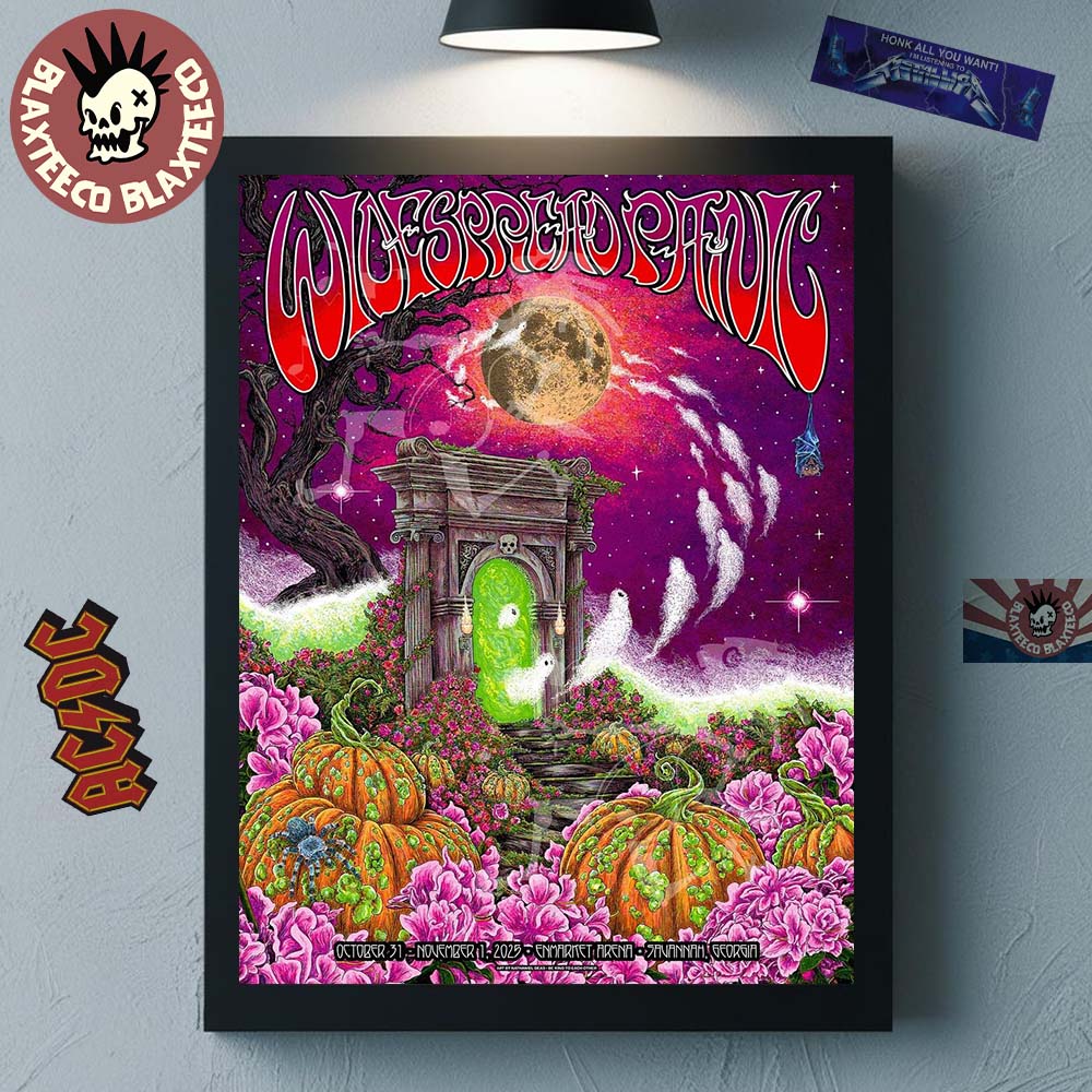 Widespread Panic Savannah Georgia 2025 Merch Event Poster At Enmarket Arena On October 31 And November 1 2025 Halloween Run Poster Canvas - T-Shirt, Sweatshirt, Hoodie
