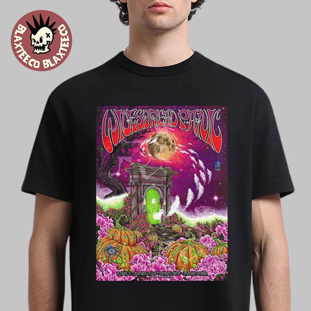 Widespread Panic Savannah Georgia 2025 Merch Event Poster At Enmarket Arena On October 31 And November 1 2025 Halloween Run T-Shirt - T-Shirt, Sweatshirt, Hoodie