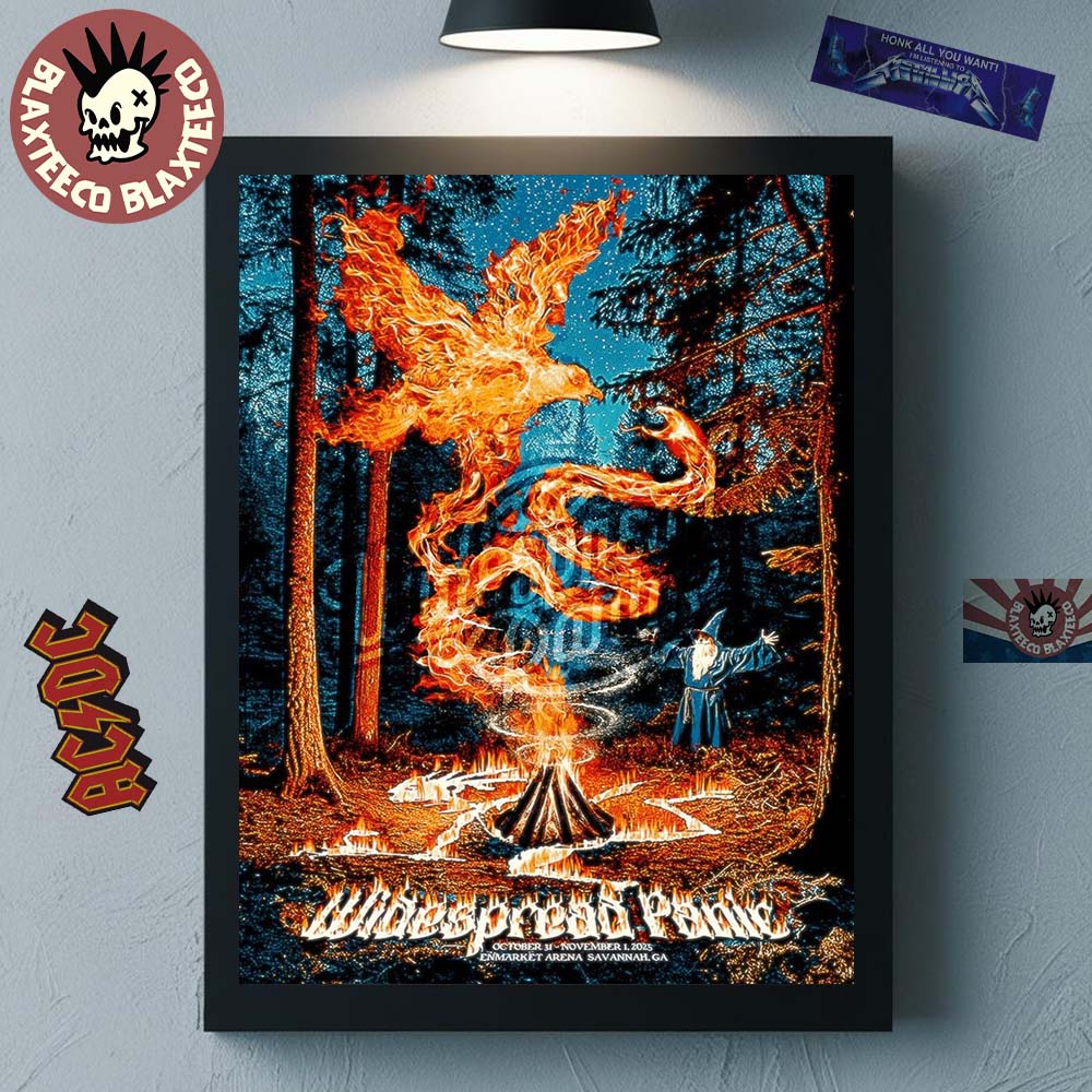 Widespread Panic Savannah Georgia 2025 Merch Mini Poster At Enmarket Arena On October 31 And November 1 2025 Poster Canvas - T-Shirt, Sweatshirt, Hoodie