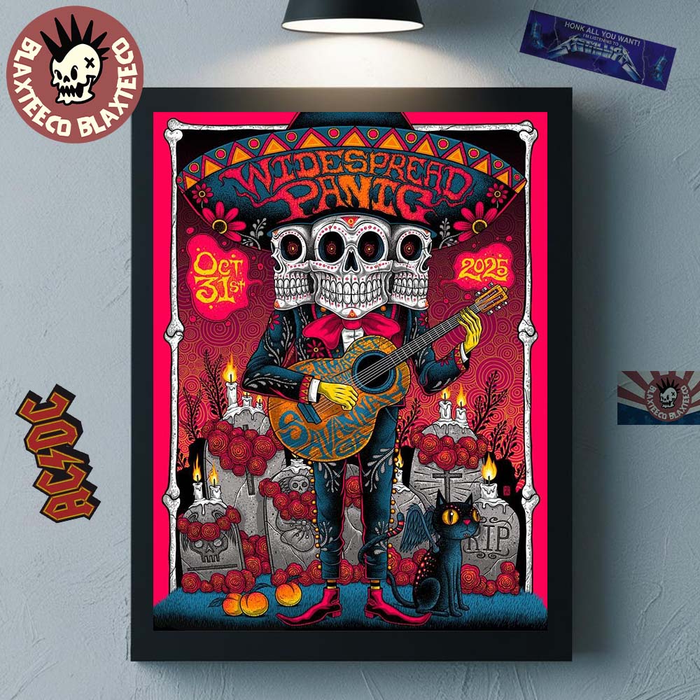 Widespread Panic Savannah Georgia 2025 Merch Night 1 Event Poster At Enmarket Arena On October 31 2025 Home Decor Poster Canvas - T-Shirt, Sweatshirt, Hoodie