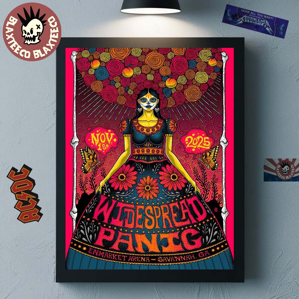 Widespread Panic Savannah Georgia 2025 Merch Night 2 Event Poster At Enmarket Arena On November 1 2025 Decor Poster Canvas - T-Shirt, Sweatshirt, Hoodie
