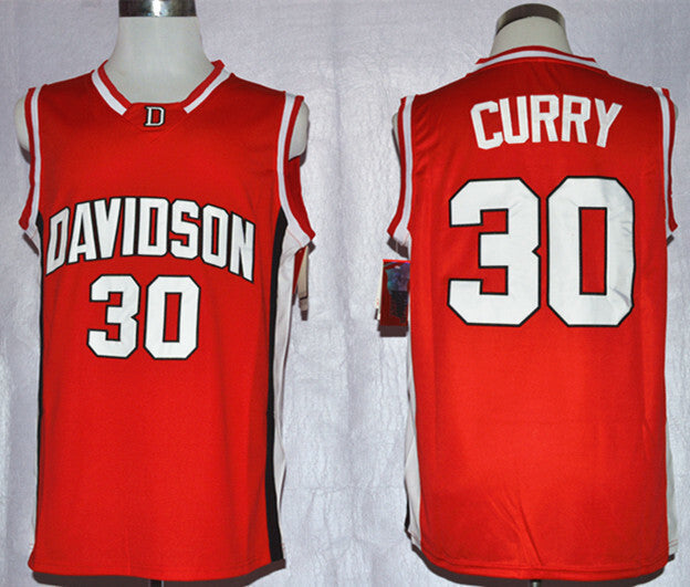 Wildcat Stephen Curry 30 Red College Football Jersey football jersey product view 1