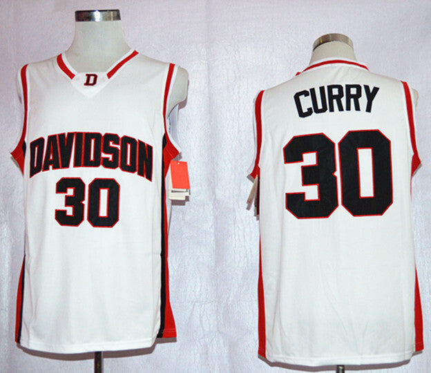 Wildcat Stephen Curry 30 White College Football Jersey football jersey product view 1