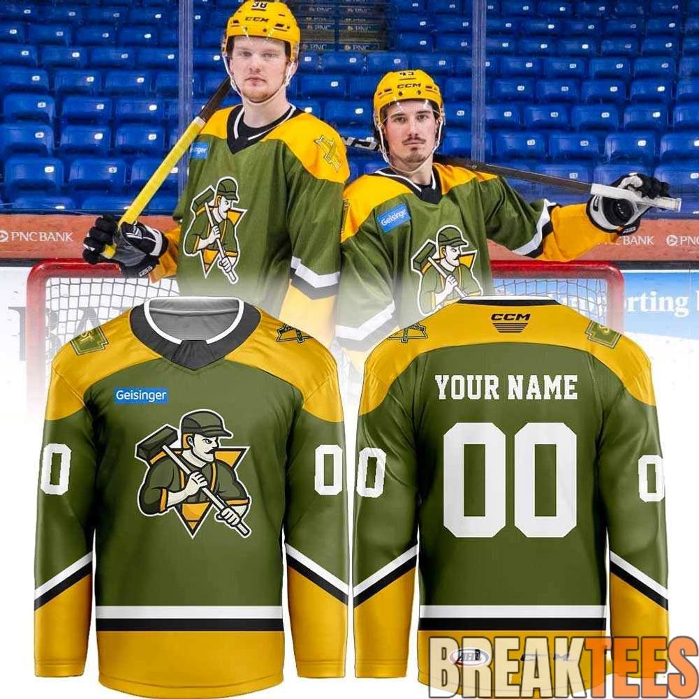WilkesBarreScranton Penguins Steamtown Gandy Dancers Hockey Jersey hockey jersey product view 1