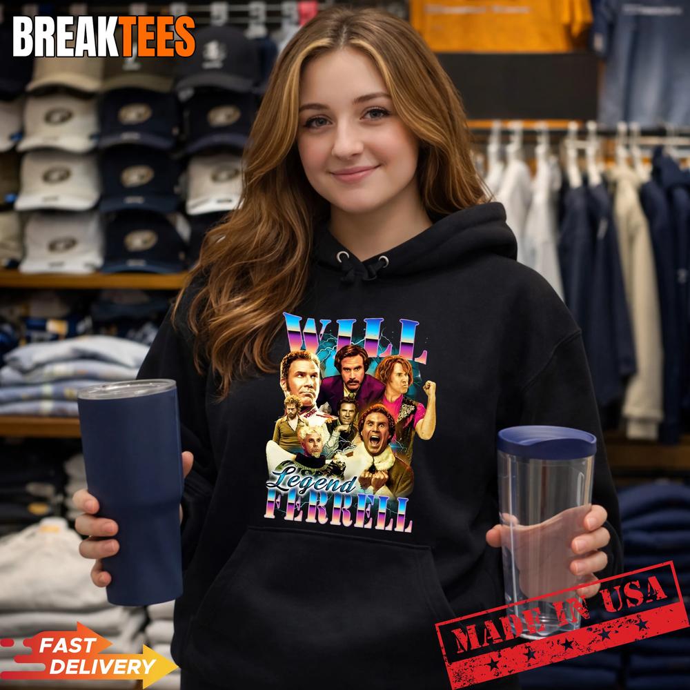 Will Ferrell Legend 90's Bootleg - Adult & Kids T-Shirts, Sweatshirts & Hoodies apparel design preview 2