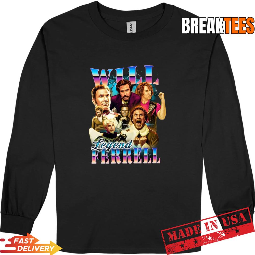 Will Ferrell Legend 90's Bootleg - Adult & Kids T-Shirts, Sweatshirts & Hoodies apparel design preview 3