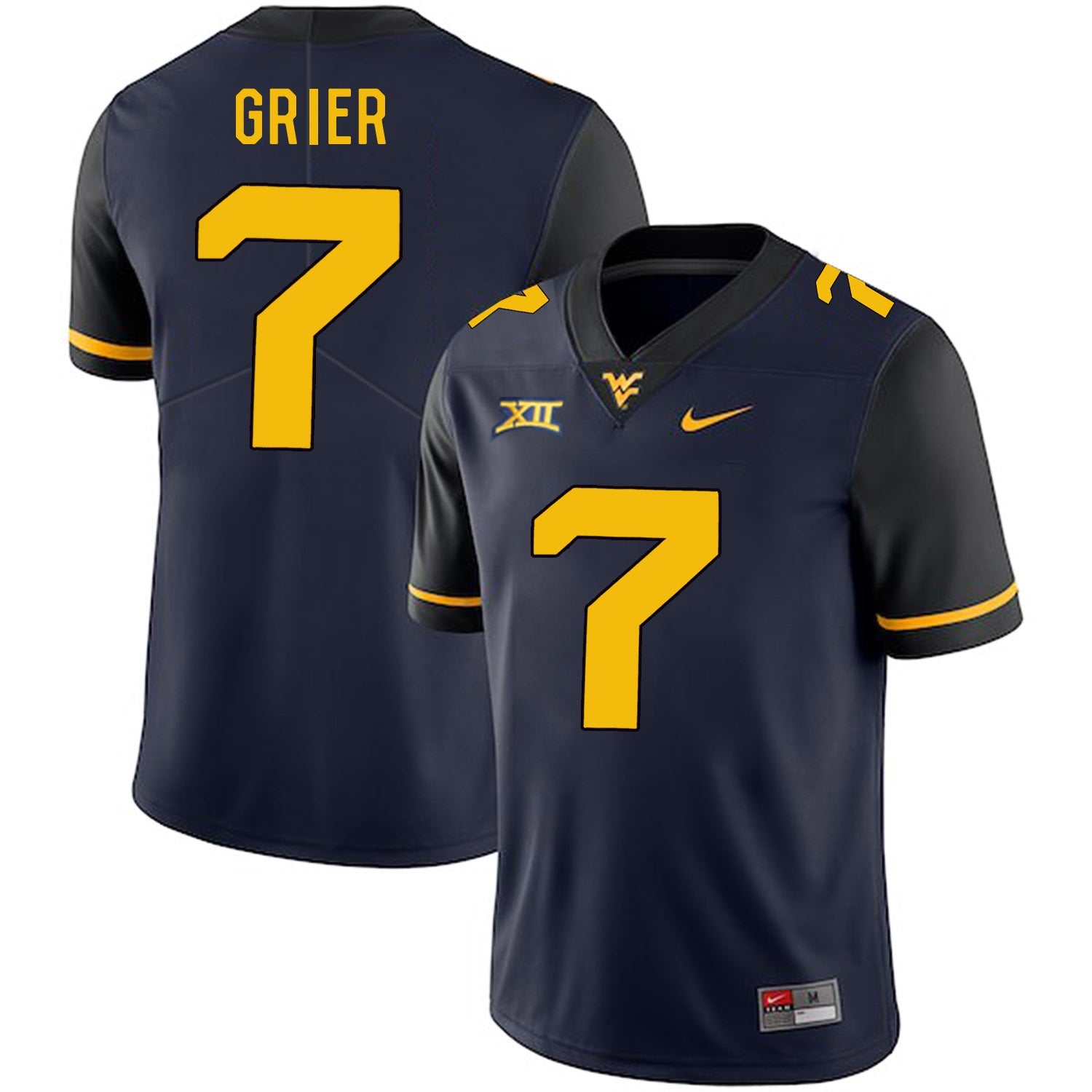 Will Grier 7 Blue College Football Jersey football jersey product view 1