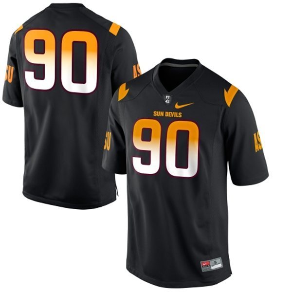 Will Sutton 90 Black1 College Football Jersey football jersey product view 1
