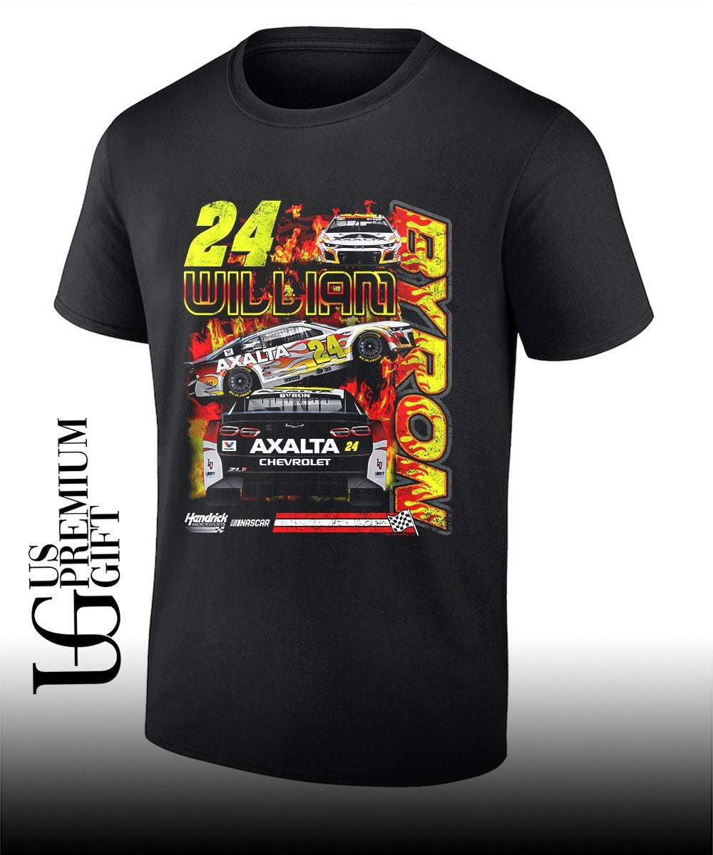 William Byron Mad Engine Flames graphic shirt Unisex T-shirt, Sweatshirt, Hoodie, Long Sleeve Tee - T-Shirt, Sweatshirt, Hoodie