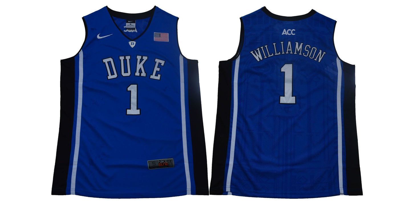 Williamson 1 Elite Blue College Football Jersey football jersey product view 1