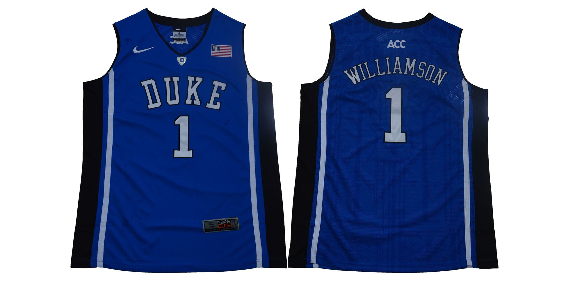 Williamson 1 Elite Blue College Football Jersey football jersey product view 1