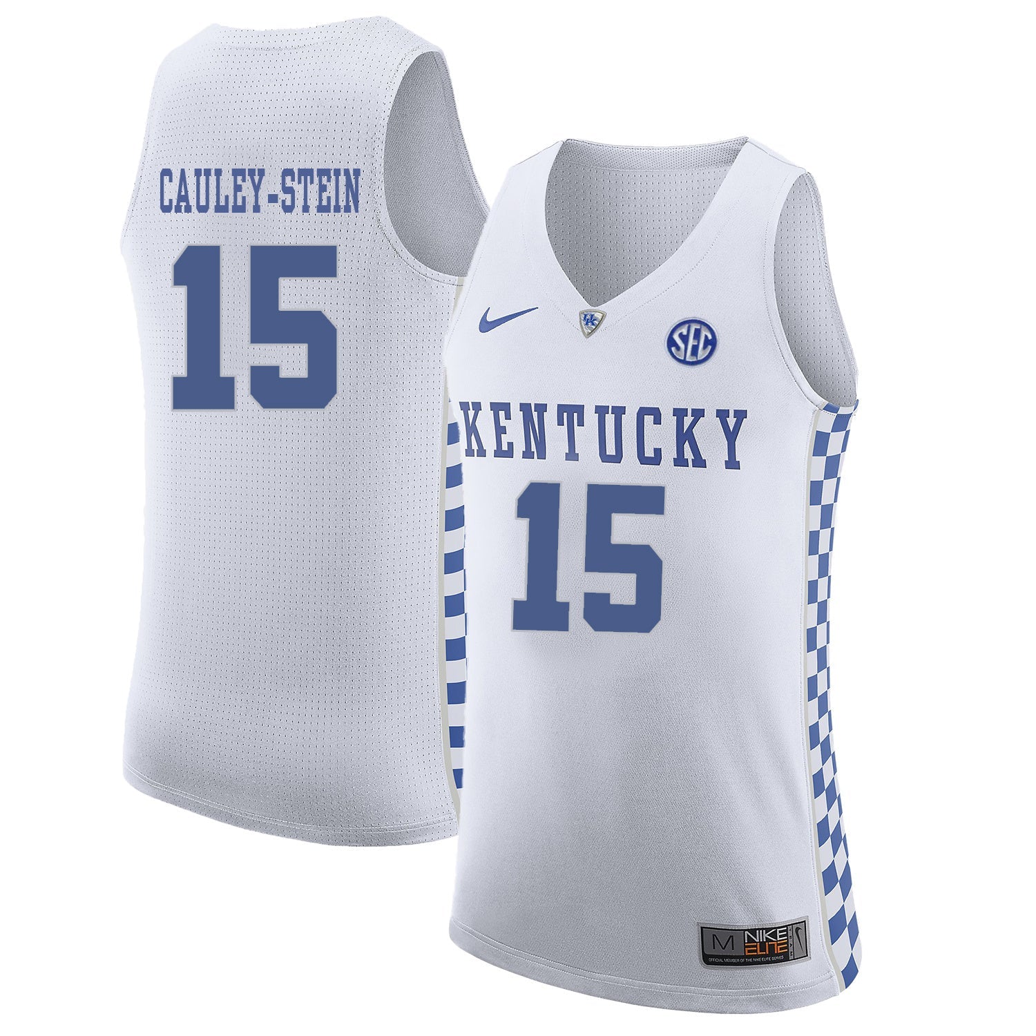 Willie Cauley-Stein 15 White College Football Jersey football jersey product view 1