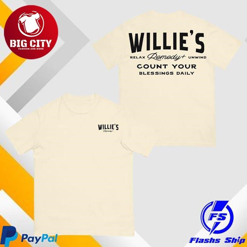 Willies Remedy Count Your Blessings Two Sided Shirt Unisex T-shirt, Sweatshirt, Hoodie, Long Sleeve Tee - T-Shirt, Sweatshirt, Hoodie