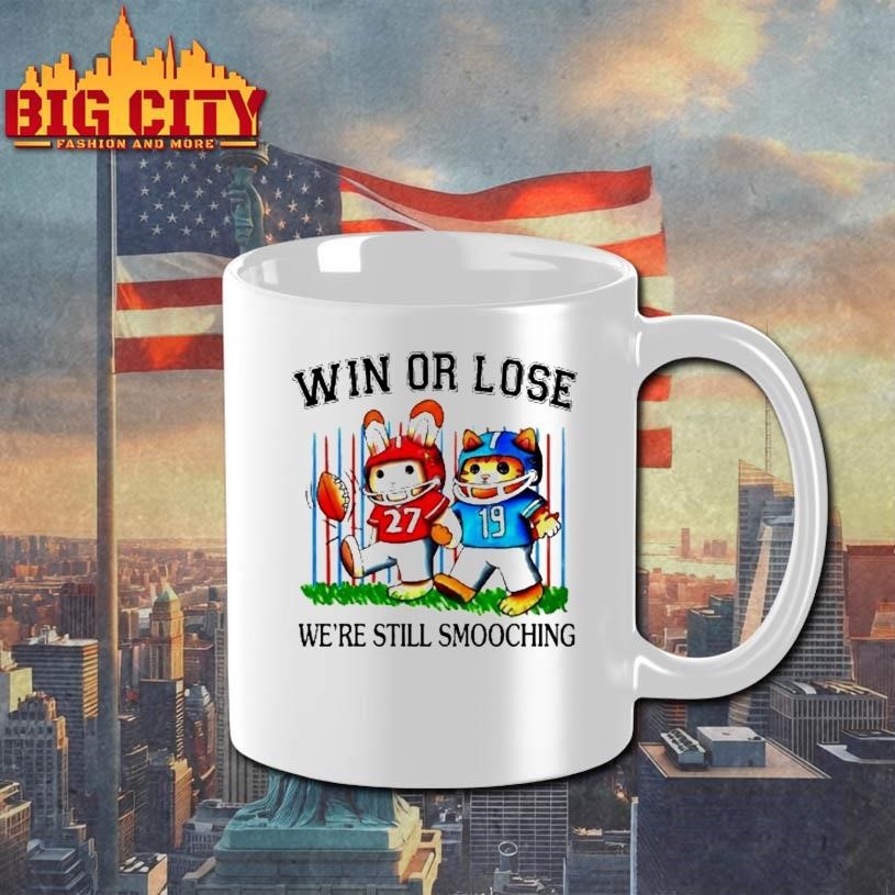 Win Or Lose Were Still Smooching Rabbit And Cat - Adult & Kids T-Shirts, Sweatshirts & Hoodies apparel design preview 3