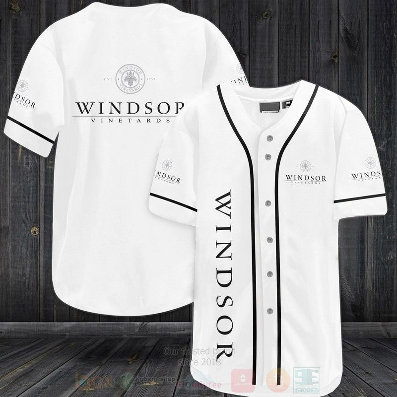 FASHION Windsor Vineyards Baseball Jerseys Botton Shirt baseball jersey product view 1